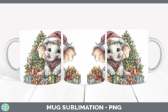 GorgeousChristmas Santa Hat Mug Wrap design.