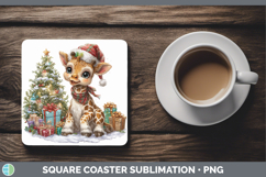 GorgeousChristmas Santa Hat Square Coaster design.