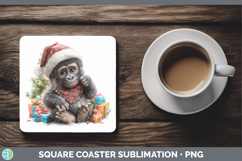 GorgeousChristmas Santa Hat Square Coaster design.