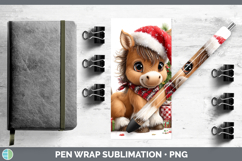 GorgeousChristmas Santa Hat Pen Wrap design.