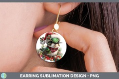 GorgeousChristmas Santa Hat Round Earrings design.