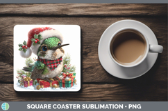 GorgeousChristmas Santa Hat Square Coaster design.