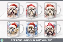 Bundle of six Santa Lhasa Apsos Mug Wrap designs.