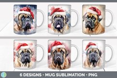 Bundle of six Santa Mastiffs Mug Wrap designs.