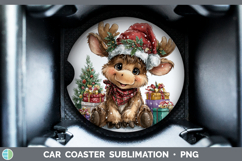 GorgeousChristmas Santa Hat Car Coaster design.