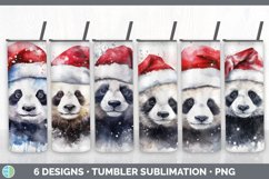 Bundle of six Santa Panda Bears Tumbler designs.