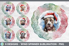 Bundle of six Santa Pit Bulls Wind Spinner designs.