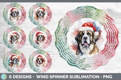 Bundle of six Santa Saint Bernards Wind Spinner designs.
