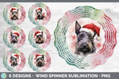 Bundle of six Santa Scottish Terriers Wind Spinner designs.