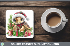 GorgeousChristmas Santa Hat Square Coaster design.