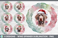Bundle of six Santa Shorthaired Pointers Wind Spinner designs.