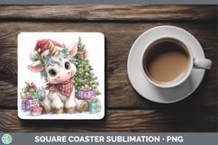 GorgeousChristmas Santa Hat Square Coaster design.