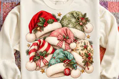 Christmas Santa Hats Vintage Cozy Holiday Hat Collection PNG Product Image 4