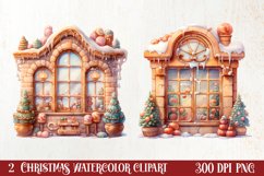 Christmas Santa House Clipart, Christmas PNG Product Image 1
