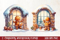 Christmas Santa House Clipart, Christmas PNG Product Image 1