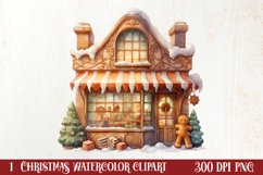Christmas Santa House Clipart, Christmas PNG Product Image 1