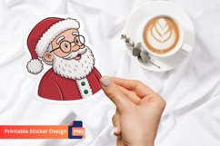 Christmas Santa in glasses Sticker, Christmas Decor Sticker Product Image 1