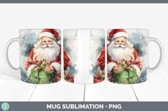 GorgeousWatercolor Christmas Mug Wrap design.