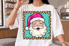 Christmas Santa PNG, Festive Leopard Holiday Portrait Product Image 2