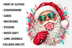 Christmas Santa PNG Retro Santa Claus Product Image 3