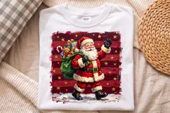 Christmas Santa Png,Vintage Gift Sack Holiday Design Product Image 1
