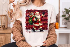Christmas Santa Png,Vintage Gift Sack Holiday Design Product Image 2