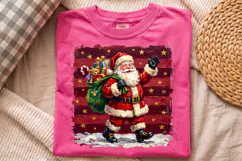 Christmas Santa Png,Vintage Gift Sack Holiday Design Product Image 3