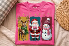 Christmas Santa Reindeer Snowman Png, Festive Holiday Trio Product Image 3