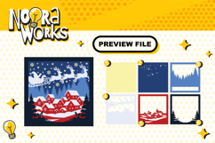 Christmas Santa Scene 3D Shadow Box SVG Product Image 2