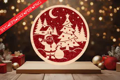 Christmas Snowflake Bauble Ornament SVG Product Image 1
