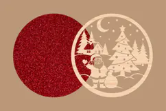 Christmas Snowflake Bauble Ornament SVG Product Image 2