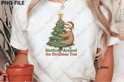 Christmas Santa Sloth PNG Product Image 2