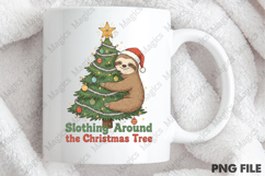 Christmas Santa Sloth PNG Product Image 4