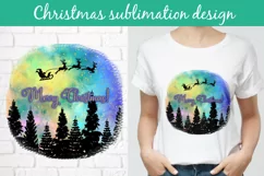Christmas Santa reindeer sublimation design PNG Product Image 1