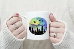 Christmas Santa reindeer sublimation design PNG Product Image 3
