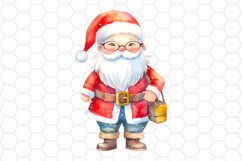 Christmas Santa Watercolor Cliparts