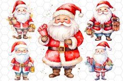 Christmas Santa Watercolor Cliparts
