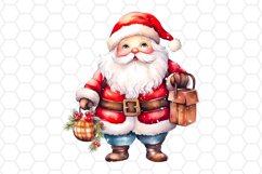 Christmas Santa Watercolor Cliparts