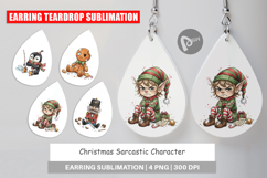 Sarcastic Character Earring Product Image 1
