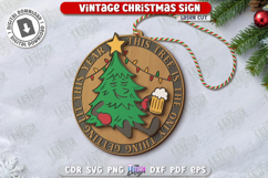 Sarcastic Christmas Ornaments Laser Cut Bundle, Funny Decor Product Image 4
