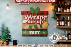 Christmas Sarcastic Wall Sign Laser Cut|Sassy Christmas SVG Product Image 1