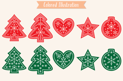 Scandinavian Holiday Ornaments | Christmas Tree, Star, Santa Product Image 5