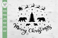 Bear Family SVG Christmas Scene SVG Product Image 1