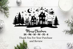 Merry Christmas SVG Winter Christmas Village House SVG Product Image 7