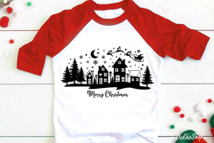 Merry Christmas SVG Winter Christmas Village House SVG Product Image 4