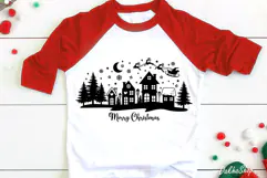 Merry Christmas SVG Winter Christmas Village House SVG Product Image 4