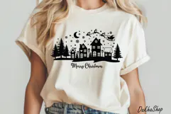 Merry Christmas SVG Winter Christmas Village House SVG Product Image 3