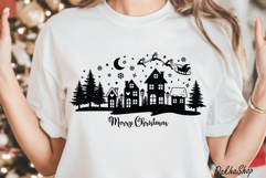 Merry Christmas SVG Winter Christmas Village House SVG Product Image 2