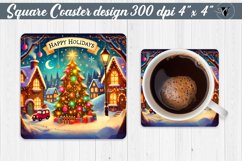 Square Coasters | Christmas sublimation Product Image 1