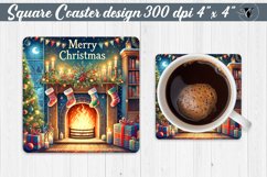Square Coasters | Christmas sublimation Product Image 1